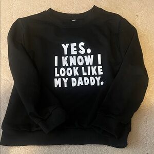 Black Sweatshirt with Fun Text